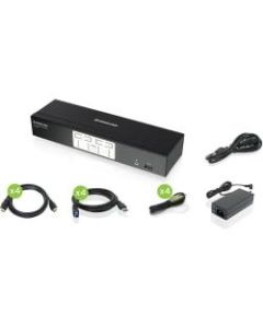 IOGEAR 4-Port 4K KVMP Switch with HDMI Connection, USB 3.0 Hub, and Audio (TAA) - 4 Computer(s) - 1 Local User(s) - 4096 x 2160 - 7 x USB - 5 x HDMI - TAA Compliant