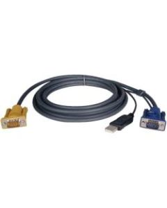 Tripp Lite KVM Cable, HD15M to HD15M/USB-AM, P776-019, 19ft, Black
