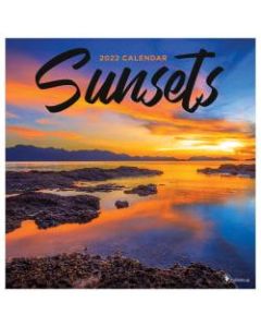 TF Publishing Scenic Wall Calendar, 12in x 12in, Sunsets, January To December 2022