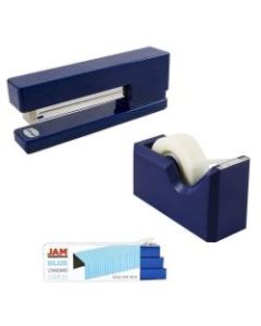 JAM Paper 3-Piece Office Organizer Set, Navy Blue/Blue