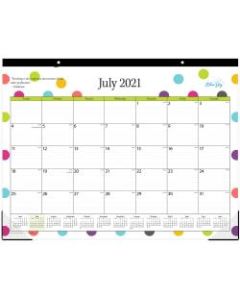 Blue Sky Teacher Monthly Desk Pad, 17in x 22in, Teacher Dots, July 2021 To June 2022, 105496