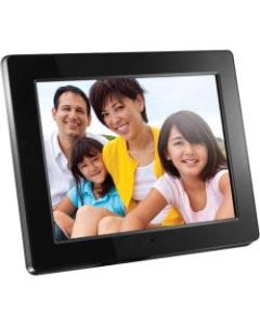 Aluratek 12in Digital Picture Frame, 9.3in x 11.5in x 1.5in, Black, ADMPF512F