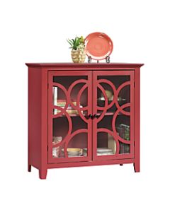 Sauder Shoal Creek Elise Display Cabinet, Plum Red