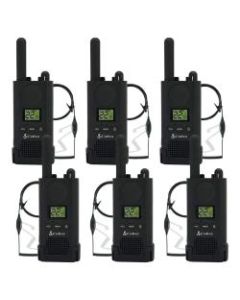 Cobra MicroTALK CBA-PX500BC3-SV01 FRS/GMRS Two-Way Radios, Black, Pack Of 6 Radios