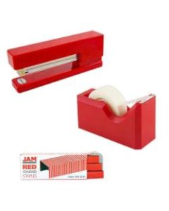 JAM Paper 3-Piece Office Organizer Set, Red