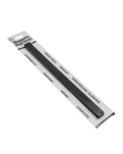 Ashley Productions MAGI-STRIPS Magnetic Strips, 12inH x 13/16inW x 1/16inD, Black, 12 Strips Per Pack, Set Of 5 Packs