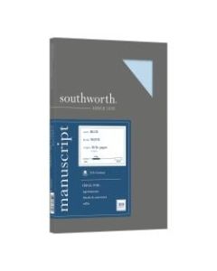 Southworth 75% Recycled 25% Cotton Manuscript Covers, 9in x 12 1/2in, 30 Lb, Light Blue, Box Of 100