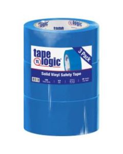 BOX Packaging Solid Vinyl Safety Tape, 3in Core, 2in x 36 Yd., Blue, Case Of 3