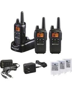 Midland LXT633VP3 Two-Way Radio Three Pack - 22 Radio Channels - Upto 158400 ft - 121 Total Privacy Codes - Silent Operation, Hands-free - AAA - Nickel Metal Hydride (NiMH)