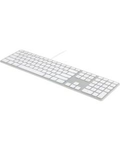 MATIAS WIRED ALUMINUM KEYBOARD W/ NUMERIC KEYPAD FOR MAC SILVER - Cable Connectivity - USB 2.0 Interface Volume Control Hot Key(s) - English (US) - QWERTY Layout - Mac - Silver