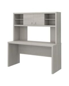 kathy ireland Office by Bush Business Furniture Echo 60inW Credenza Desk With Hutch, Gray Sand, Standard Delivery