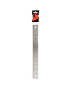 JAM Paper Stainless Steel Rulers, 12in, Silver, Pack Of 12 Rulers