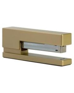 JAM Paper Plastic Stapler, 2-1/2inH x 1-1/8inW x 6inD, Gold