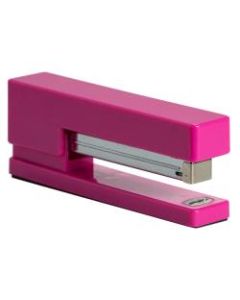 JAM Paper Plastic Stapler, 2-1/2inH x 1-1/8inW x 6inD, Pink