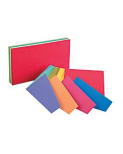 Oxford Ruled Extreme Index Cards, 3in x 5in, Assorted, Pack Of 100