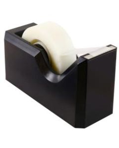 JAM Paper Plastic Tape Dispenser, 4-1/2inH x 2-1/2inW x 1-3/4inD, Black