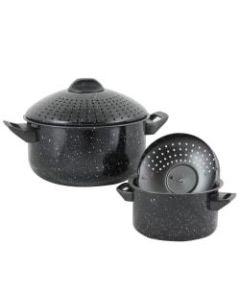 Gibson Home Casselman 4-Piece Pasta Pot Set, Black