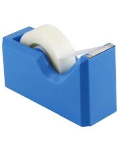 JAM Paper Plastic Tape Dispenser, 4-1/2inH x 2-1/2inW x 1-3/4inD, Blue