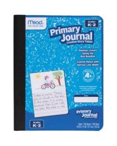 Mead Grade K-2 Classroom Primary Journal Story Tablet - 100 Sheets - 7 1/2in x 9 4/5in - Assorted Cover - 12 / Carton