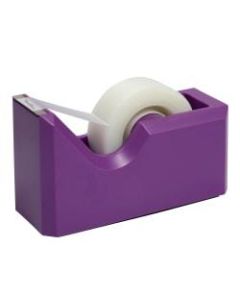 JAM Paper Plastic Tape Dispenser, 4-1/2inH x 2-1/2inW x 1-3/4inD, Purple