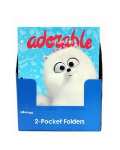 Inkology 2-Pocket Portfolios, The Secret Life Of Pets, 9-1/2in x 11-3/4in, Assorted Designs, Pack Of 24 Folders
