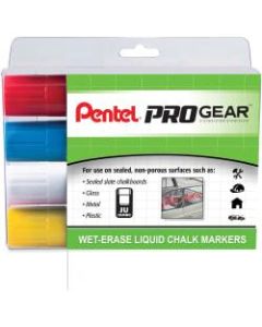 Pentel PROGear Wet-Erase Liquid Chalk Marker - Jumbo Marker Point - Chisel Marker Point StyleChalk-based Ink - 4 / Pack
