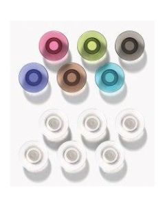 Quartet Glass Board Magnets - 0.5in Diameter - Cylinder - Rounded Edge - 12 / Pack - Assorted, Clear