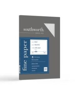 Southworth Granite Specialty Paper, 8 1/2in x 11in, 24 Lb, 75% Recycled, Gray, Pack Of 100 Sheets
