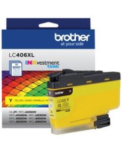 Brother LC406XLY Genuine High-Yield Yellow INKvestment Tank Ink Cartridge