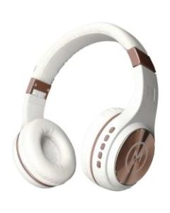 Morpheus 360 SERENITY Wireless Over-the-Ear Headphones, Hi-Fi Stereo, Wireless Headset with Microphone, HP5500R - Stereo - Mini-phone (3.5mm) - Wired/Wireless - Bluetooth - 32 Ohm - 20 Hz - 22 kHz - Over-the-head - Rose Gold, White