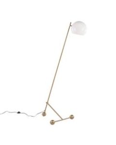 LumiSource Eileen Floor Lamp, 67inH, White Shade/Gold Base