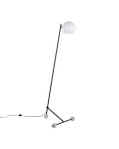 LumiSource Eileen Floor Lamp, 67inH, White Shade/Black Base