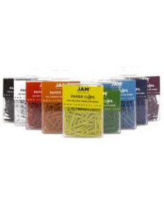 JAM Paper Paper Clips, 1-1/8in, Assorted Colors, 100 Paper Clips Per Box, Pack Of 9 Boxes