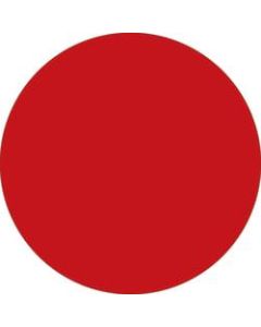 Removable Round Color Inventory Labels, DL612A, 1 1/2in Diameter, Red, Pack Of 500