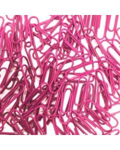 JAM Paper Paper Clips, 1-1/8in, 10-Sheet Capacity, Pink, Carton Of 50,000 Clips