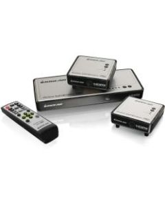 IOGEAR Long Range Wireless 5x2 HDMI Matrix PRO with 1 Additional Receiver - 1920 x 1080 - Full HD - 5 x 3 - 3 x HDMI Out - Component Video In