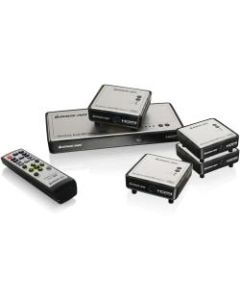 IOGEAR Long Range Wireless 5x2 HDMI Matrix PRO with 3 Additional Receivers - 1920 x 1080 - Full HD - 5 x 5 - 5 x HDMI Out - Component Video In
