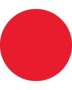 Removable Round Color Inventory Labels, DL612G, 1 1/2in Diameter, Fluorescent Red, Pack Of 500