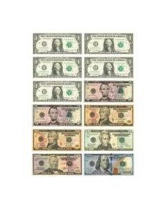 Ashley US Dollar Bill Set Die-cut Magnets - 12 (Bill) Shape - Magnetic - $1, $5, $10, $20, $50, $100 - Die-cut, Durable, Damage Resistant, Long Lasting - Multicolor - 1 Set