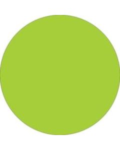 Removable Round Color Inventory Labels, DL612J, 1 1/2in Diameter, Fluorescent Green, Pack Of 500