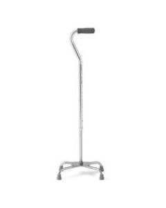 Medline Quad Canes, Large Base, Chrome, Case Of 2