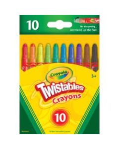 Crayola Mini Twistables Crayons - Clear, Assorted - 10 / Set