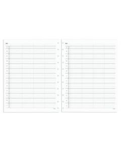 TUL Discbound Daily Appointment Refill Pages, 4-Person Group Appointments, Letter Size, Undated, 50 Sheets