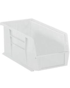 Office Depot Brand Plastic Stack & Hang Bin Boxes, Small Size, 14 3/4in x 8 1/4in x 7in, Clear, Pack Of 12