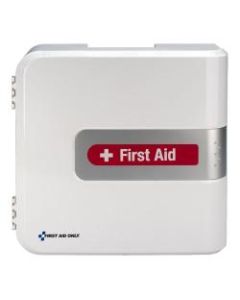 First Aid Only Smart Compliance 260-Piece First Aid Cabinet With Medications, 14-1/2inH x 15-1/2inW x 5-1/4inD, White