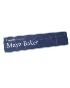 The Mighty Badge do-it-yourself Polycarbonate Wall Signage Kit, For 6 Signs, 2in x 10in, Clear