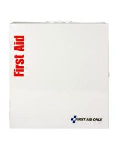 First Aid Only Smart Compliance 50-Person Food Service First Aid Cabinet Without Medications, 14-1/4inH x 13-3/4inW x 13-3/4inD, White