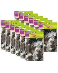 Creativity Street Plastic Turkey Plumage Feathers, Natural Colors, Set Of 12 Packs