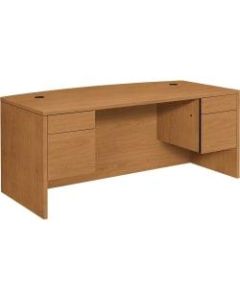 HON 10500 Series Double-Pedestal Bow-Top Desk, Harvest Cherry