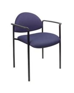 Boss Fabric Stacking Chair, With Arms, Blue